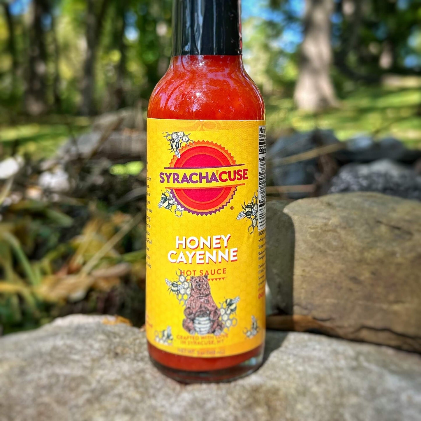 HONEY CAYENNE HOT SAUCE infused with local honey, local art & love for our hometown zoo.