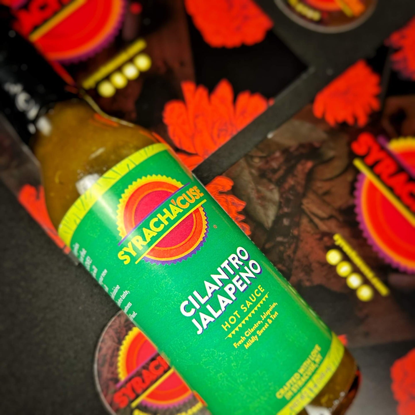 CILANTRO JALAPENO HOT SAUCE meet your taco's new best friend.