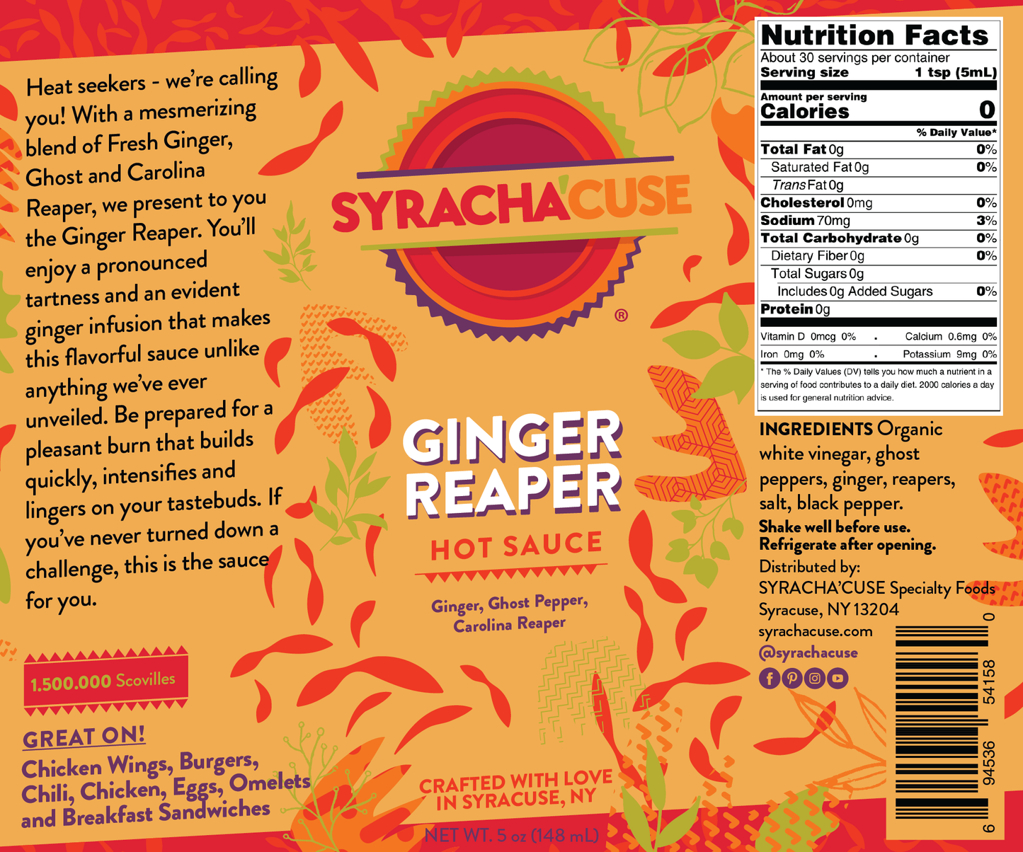 GINGER REAPER Hot Sauce